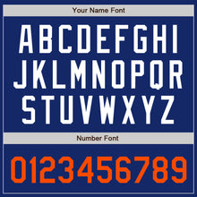 Charger l'image dans la galerie, Custom Royal White-Orange Authentic Baseball Jersey