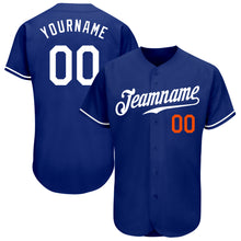 Charger l'image dans la galerie, Custom Royal White-Orange Authentic Baseball Jersey