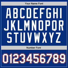 Load image into Gallery viewer, Custom Royal White-Orange Authentic Throwback Basketball Jersey