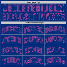 Загрузить изображение в средство просмотра галереи, Custom Royal Royal-Pink Authentic Throwback Basketball Jersey