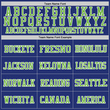 Загрузить изображение в средство просмотра галереи, Custom Royal Neon Green-White Mesh Authentic Throwback Football Jersey