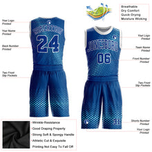 Загрузить изображение в средство просмотра галереи, Custom Royal Royal-Teal Round Neck Sublimation Basketball Suit Jersey