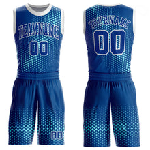 Загрузить изображение в средство просмотра галереи, Custom Royal Royal-Teal Round Neck Sublimation Basketball Suit Jersey