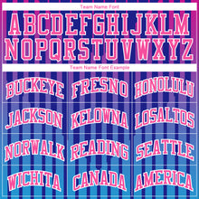 Load image into Gallery viewer, Custom Royal Pink-White Round Neck Sublimation Basketball Suit Jersey