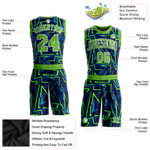 Load image into Gallery viewer, Custom Royal Neon Green-White Music Festival Round Neck Sublimation Basketball Suit Jersey