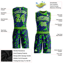 Загрузить изображение в средство просмотра галереи, Custom Royal Neon Green-White Round Neck Sublimation Basketball Suit Jersey