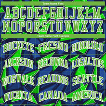 Загрузить изображение в средство просмотра галереи, Custom Royal Neon Green-White Round Neck Sublimation Basketball Suit Jersey