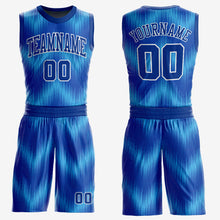 Загрузить изображение в средство просмотра галереи, Custom Royal Royal-Light Blue Round Neck Sublimation Basketball Suit Jersey