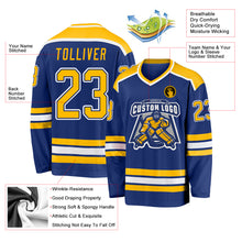 Загрузить изображение в средство просмотра галереи, Custom Royal Gold-White Hockey Jersey