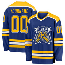 Загрузить изображение в средство просмотра галереи, Custom Royal Gold-White Hockey Jersey