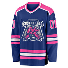 Charger l'image dans la galerie, Custom Royal Pink-White Hockey Jersey