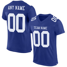 Laden Sie das Bild in den Galerie-Viewer, Custom Royal White Mesh Authentic Football Jersey