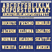 Laden Sie das Bild in den Galerie-Viewer, Custom Royal Gold-White Mesh Authentic Football Jersey