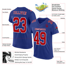 Charger l'image dans la galerie, Custom Royal Red-White Mesh Authentic Football Jersey