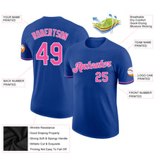 Load image into Gallery viewer, Custom Royal Pink-White Performance T-Shirt