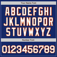 Charger l'image dans la galerie, Custom Royal White-Orange Authentic Baseball Jersey