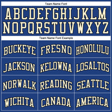 Laden Sie das Bild in den Galerie-Viewer, Custom Royal Black-Cream Authentic Throwback Basketball Jersey