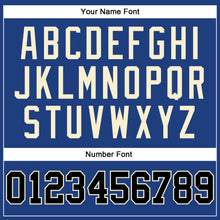 Laden Sie das Bild in den Galerie-Viewer, Custom Royal Black-Cream Authentic Throwback Basketball Jersey