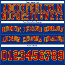 Загрузить изображение в средство просмотра галереи, Custom Royal Red-Gold Authentic Throwback Basketball Shorts