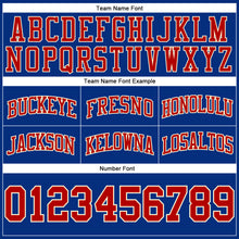 Laden Sie das Bild in den Galerie-Viewer, Custom Royal Red-Cream Authentic Throwback Basketball Shorts