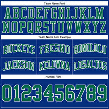 Load image into Gallery viewer, Custom Royal Kelly Green-White Authentic Throwback Basketball Shorts