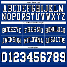 Загрузить изображение в средство просмотра галереи, Custom Royal White-Black Authentic Throwback Basketball Shorts