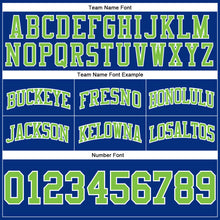 Загрузить изображение в средство просмотра галереи, Custom Royal Neon Green-White Authentic Throwback Basketball Shorts