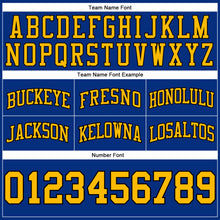 Загрузить изображение в средство просмотра галереи, Custom Royal Gold-Black Authentic Throwback Basketball Shorts