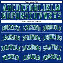 Загрузить изображение в средство просмотра галереи, Custom Royal Kelly Green-White Authentic Throwback Basketball Jersey