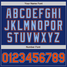 Load image into Gallery viewer, Custom Royal Orange-Light Blue Authentic Baseball Jersey