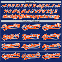 Load image into Gallery viewer, Custom Royal Orange-White Authentic Baseball Jersey