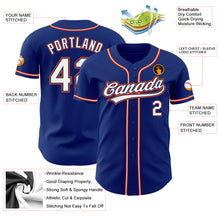 Load image into Gallery viewer, Custom Royal White-Orange Authentic Baseball Jersey