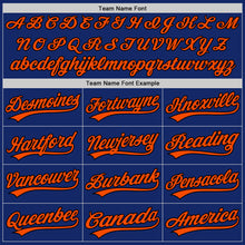Load image into Gallery viewer, Custom Royal Orange-Black Authentic Baseball Jersey