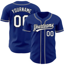 Laden Sie das Bild in den Galerie-Viewer, Custom Royal White-Black Authentic Baseball Jersey