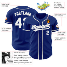 Load image into Gallery viewer, Custom Royal White-Gray Authentic Baseball Jersey