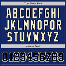 Load image into Gallery viewer, Custom Royal Black-City Cream Authentic Baseball Jersey