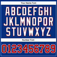 Загрузить изображение в средство просмотра галереи, Custom Royal White Pinstripe Red-White Authentic Basketball Jersey