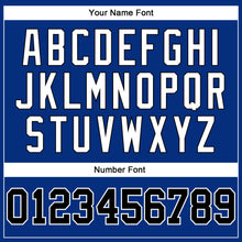 Load image into Gallery viewer, Custom Royal White Pinstripe Black-White Authentic Basketball Jersey