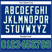 Load image into Gallery viewer, Custom Royal White Pinstripe Kelly Green-White Authentic Basketball Jersey