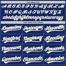 Загрузить изображение в средство просмотра галереи, Custom Royal White Pinstripe White Gray-Black Authentic Baseball Jersey