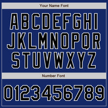 Load image into Gallery viewer, Custom Royal White Pinstripe Black Authentic Baseball Jersey