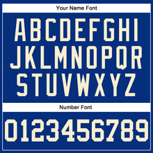 Загрузить изображение в средство просмотра галереи, Custom Royal Cream Authentic Throwback Basketball Jersey