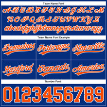 Загрузить изображение в средство просмотра галереи, Custom Royal Orange-White Authentic Throwback Basketball Shorts