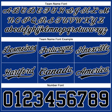 Загрузить изображение в средство просмотра галереи, Custom Royal Black-White Authentic Throwback Basketball Shorts