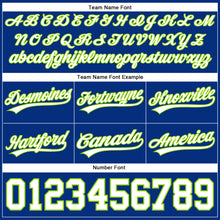 Загрузить изображение в средство просмотра галереи, Custom Royal White-Neon Green Authentic Throwback Basketball Shorts