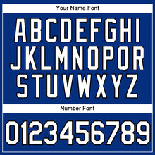 Загрузить изображение в средство просмотра галереи, Custom Royal White Pinstripe Black Authentic Baseball Jersey