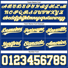 Laden Sie das Bild in den Galerie-Viewer, Custom Royal White-Yellow Authentic Basketball Shorts