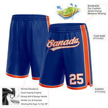 Laden Sie das Bild in den Galerie-Viewer, Custom Royal White-Orange Authentic Basketball Shorts