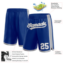 Laden Sie das Bild in den Galerie-Viewer, Custom Royal White-Gray Authentic Basketball Shorts