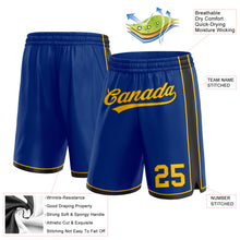 Загрузить изображение в средство просмотра галереи, Custom Royal Yellow-Black Authentic Basketball Shorts